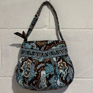 Vera Bradley Java Blue handbag purse quilted size small retired print